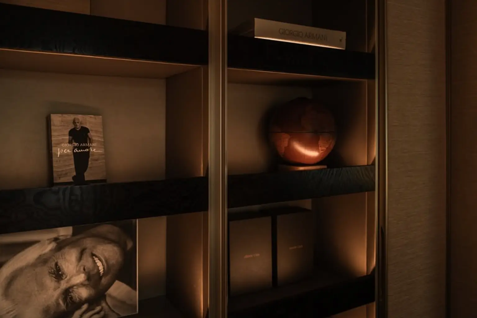 Œuvre intégrée dans un intérieur contemporain